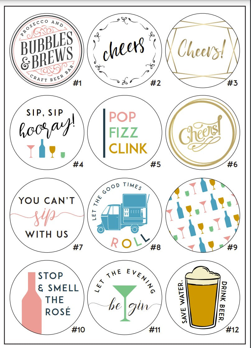 Personalized & Custom Premium Edible Drink / Cocktail Toppers