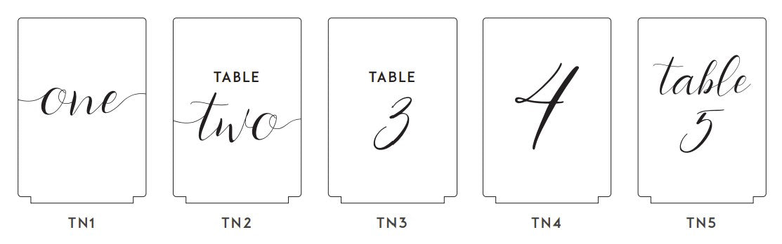 Acrylic Event Signage - Table Numbers