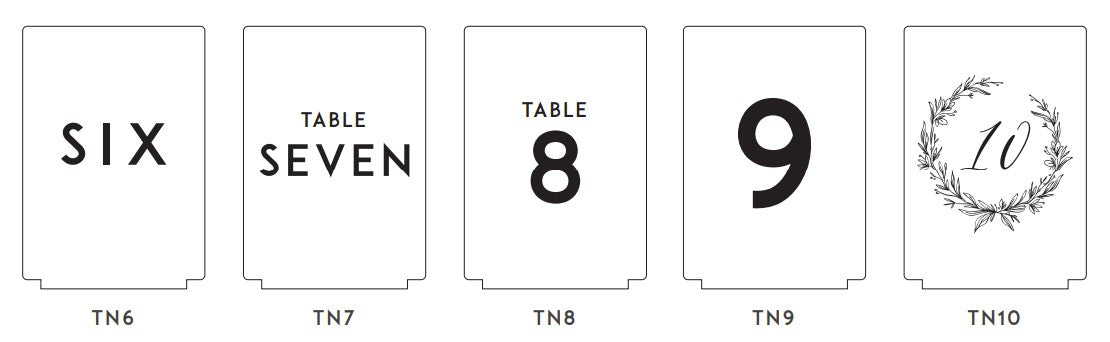 Acrylic Event Signage - Table Numbers