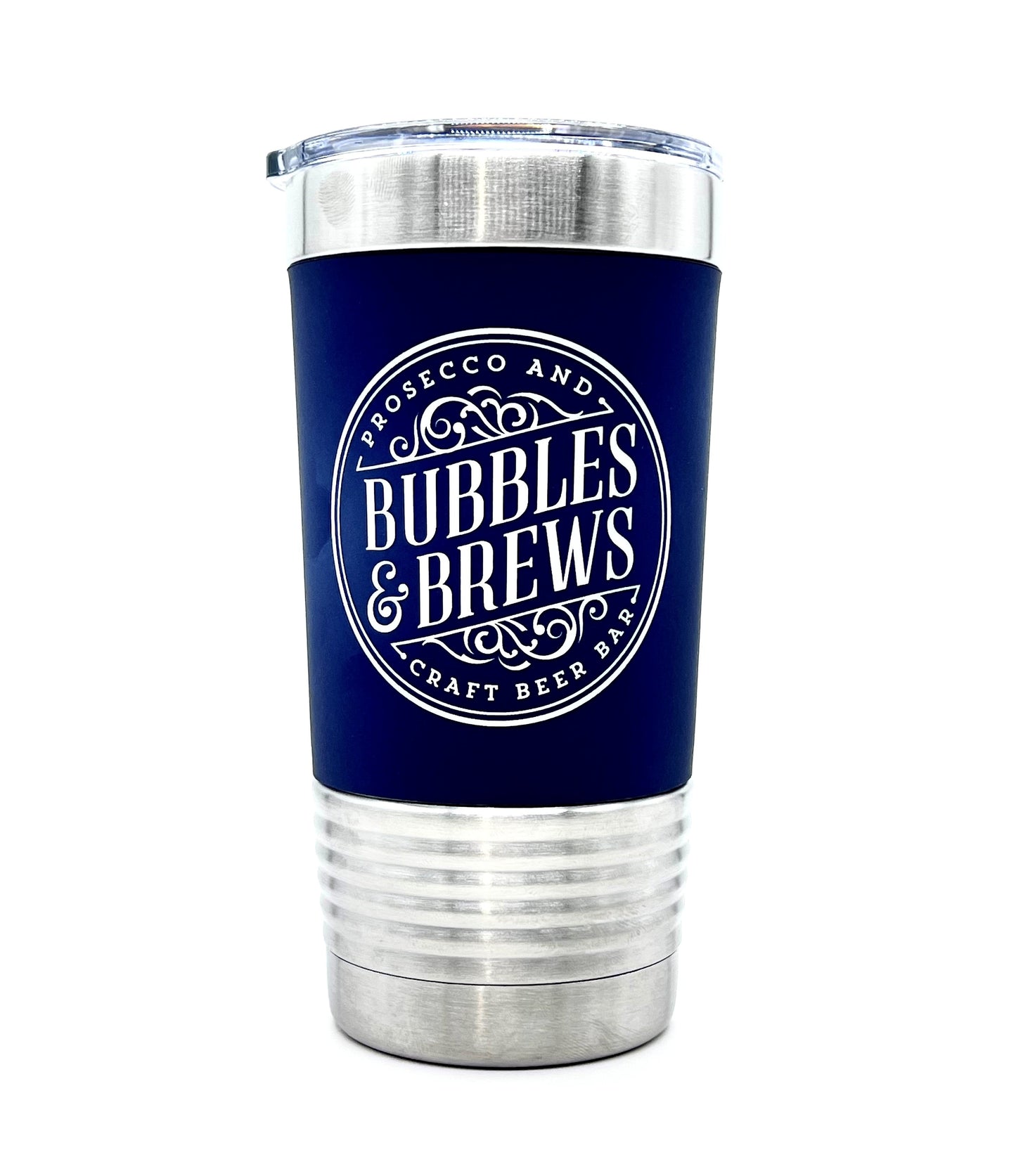 20 oz. Engraved Tumblers with Silicone Grip and Clear Lid