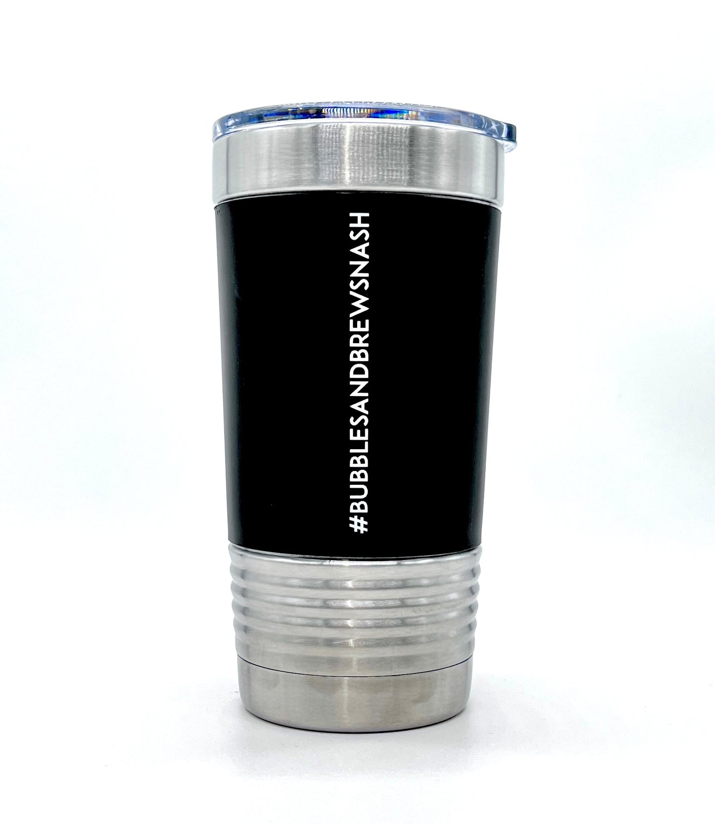 20 oz. Engraved Tumblers with Silicone Grip and Clear Lid