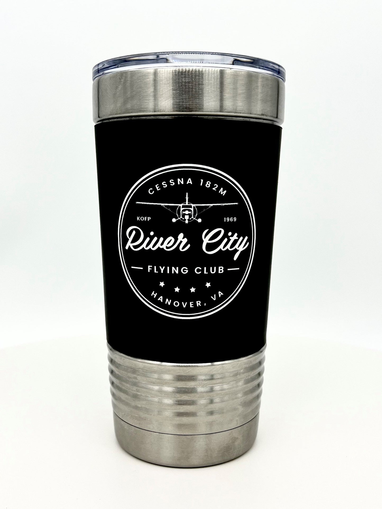 20 oz. Engraved Tumblers with Silicone Grip and Clear Lid